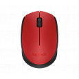 myš Logitech Wireless Mouse M170, nano USB, červená