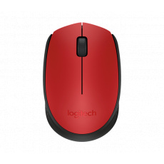 myš Logitech Wireless Mouse M170, nano USB, červená