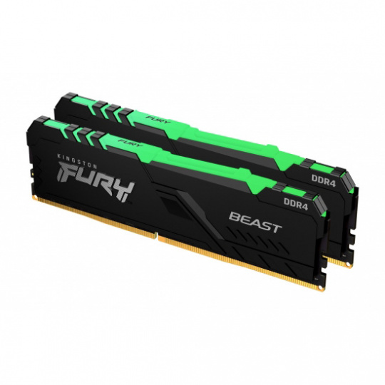 Kingston FURY Beast/DDR4/32GB/3600MHz/CL18/2x16GB/RGB/Black