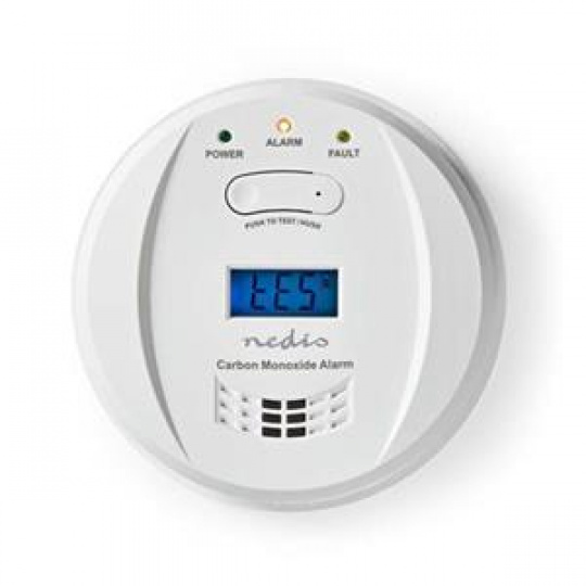 Nedis DTCTCO40WT - Detektor Oxidu Uhlenatého - CO Alarm | S testovacím tlačítkem | 85 dB | Bílá