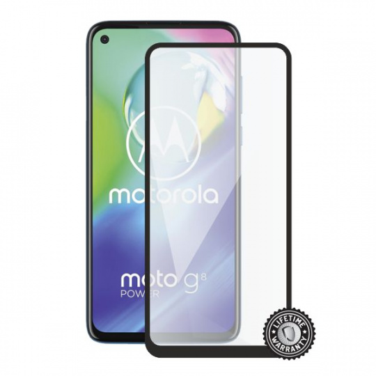 Screenshield MOTOROLA Moto G8 XT2045 Tempered Glass protection (full COVER black)