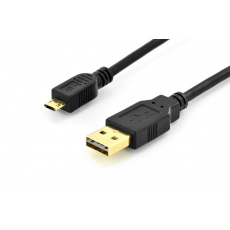 Digitus Připojovací kabel USB 2.0, typ A - micro B M/M, 1,8 m, vysokorychlostní, konektory reverzibilní, bl Digitus Připojovací kabel USB 2.0, typ A - micro B M/M, 1,8 m, vysokorychlostní, konektory reverzibilní, bl