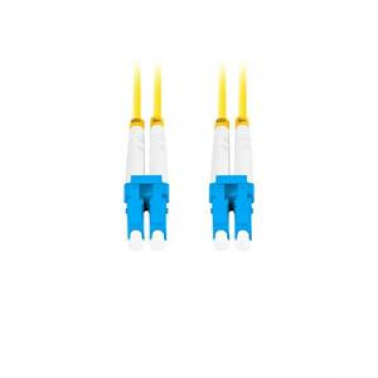 LANBERG optický patch cord SM LC/UPC-LC/UPC duplex 5m LSZH G657A1 průměr 3mm, barva žlutá