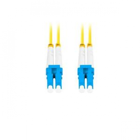 LANBERG optický patch cord SM LC/UPC-LC/UPC duplex 5m LSZH G657A1 průměr 3mm, barva žlutá