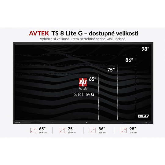 AVTEK TS 8 Lite G 86, interaktivní dotykový displej 86", 4K, 8GB/128GB, EDLA, Android 14 AVTEK TS 8 Lite G 86, interaktivní dotykový displej 86", 4K, 8GB/128GB, EDLA, Android 14