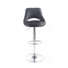 Barová židle G21 Aletra koženková, prošívaná black
