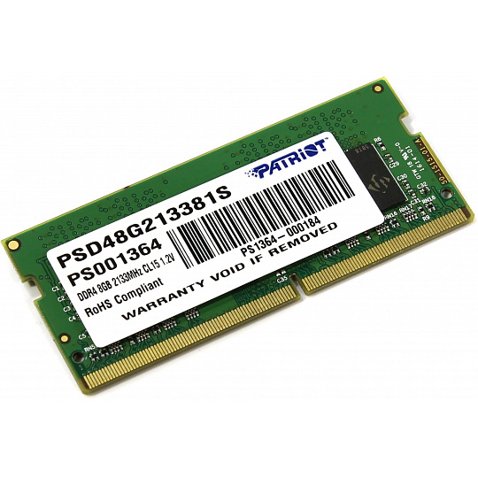 SO-DIMM 8GB DDR4-2133MHz Patriot CL15 SR SO-DIMM 8GB DDR4-2133MHz Patriot CL15 SR