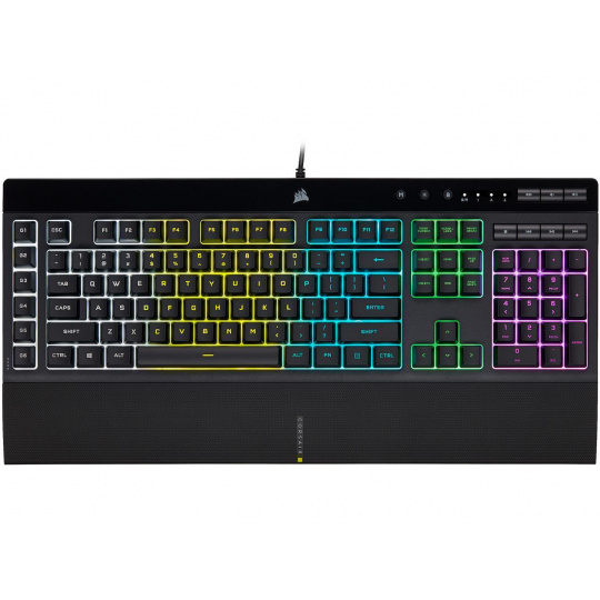 CORSAIR K55 RGB PRO/Drátová USB/US-Layout/Černá