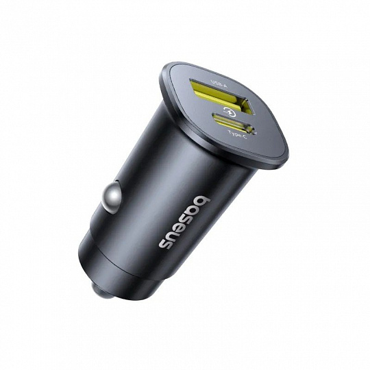 Baseus GoTrip Nabíječka do Auta USB-C/USB-A 30W Cosmic Black Baseus GoTrip Nabíječka do Auta USB-C/USB-A 30W Cosmic Black