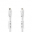 Nedis CSGL40020WT30- Koaxiální Kabel 120 dB | IEC (Koax) Zástrčka - IEC (Koax) Zásuvka | 3 m | Bílá
