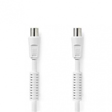 Nedis CSGL40020WT30- Koaxiální Kabel 120 dB | IEC (Koax) Zástrčka - IEC (Koax) Zásuvka | 3 m | Bílá Nedis CSGL40020WT30- Koaxiální Kabel 120 dB | IEC (Koax) Zástrčka - IEC (Koax) Zásuvka | 3 m | Bílá