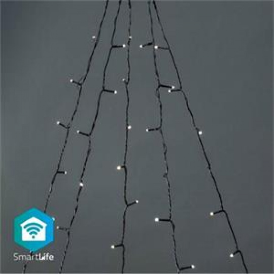 Nedis WIFILXT11W200 SmartLife světelný řetěz | Strom | Wi-Fi | Teplá Bílá | 200 LED's | 5 x 4 m | Android/IOS