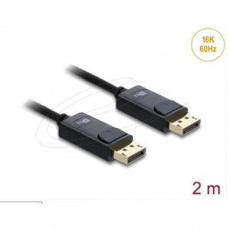 Delock Koaxiální kabel DisplayPort 16K 60 Hz 80 Gbps s pleteným opláštěním 2 m