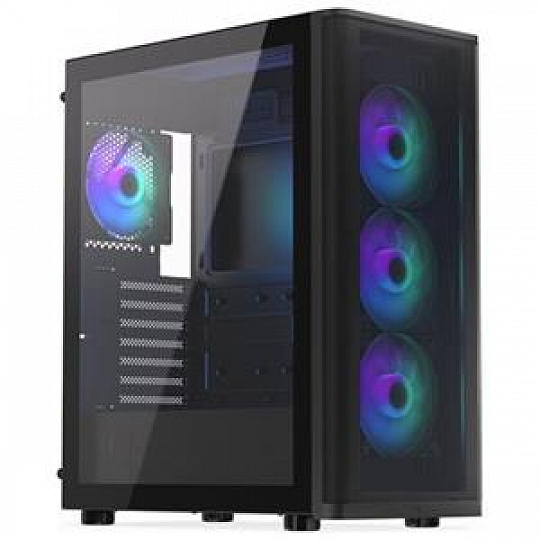 Endorfy Ventum 400 ARGB,Skříň, Middle tower, bez zdroje, 4× 120mm ARGB ventilátor, 2× USB 3.0, 1× USB-C, tvrzené sklo,mesh panel, Endorfy Ventum 400 ARGB,Skříň, Middle tower, bez zdroje, 4× 120mm ARGB ventilátor, 2× USB 3.0, 1× USB-C, tvrzené sklo,mesh panel,