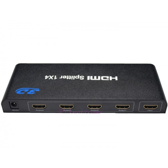 HDMI 1.4a splitter 1-4 portů kovový, 3D, FullHD