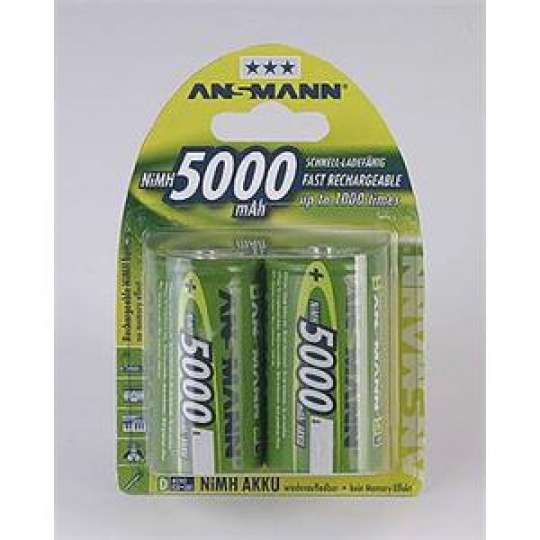 Ansmann akumulátor D NiMH 5000 mAh (2 ks)