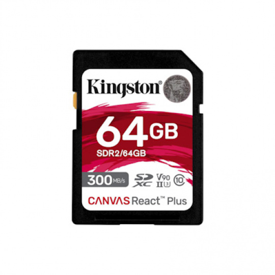 Kingston Canvas React Plus/SDHC/64GB/300MBps/UHS-II U3 / Class 10