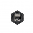 Spojka, připojení Ethernet zařízení v průmyslu, IP68, montáž do panelu, Cat5/Cat6 Samice/Samice