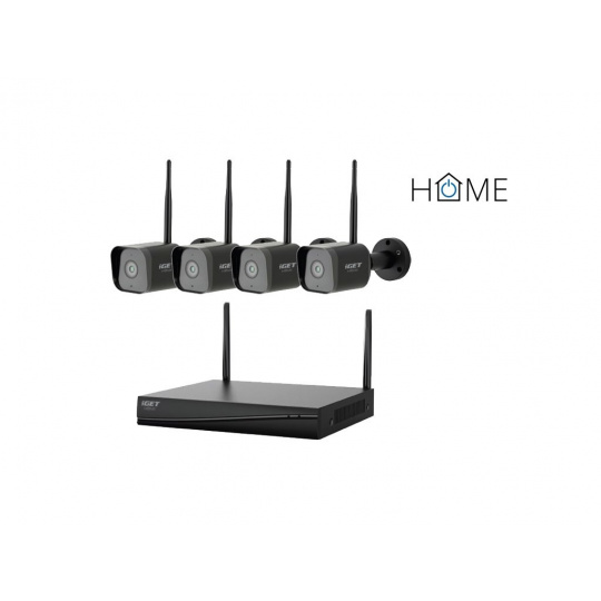 iGET HOME N4C4 - Wi-Fi rekordér + 4x kamera - 2K+ rozlišení, set