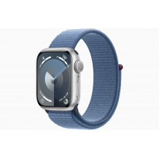 Apple Watch S9/41mm/Silver/Sport Band/Winter Blue