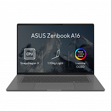 ASUS Zenbook A16/UX3607QA-OLED110WZ/SD-X1-26-100/16"/WUXGA/16GB/512GB/Adreno/W11H/Gray/2R ASUS Zenbook A16/UX3607QA-OLED110WZ/SD-X1-26-100/16"/WUXGA/16GB/512GB/Adreno/W11H/Gray/2R