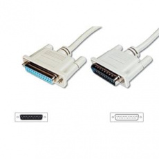 Digitus Prodlužovací kabel datového přenosu, sériový/paralelní, D-Sub25, samec/samice, 10,0 m, lisovaný, Digitus Prodlužovací kabel datového přenosu, sériový/paralelní, D-Sub25, samec/samice, 10,0 m, lisovaný,