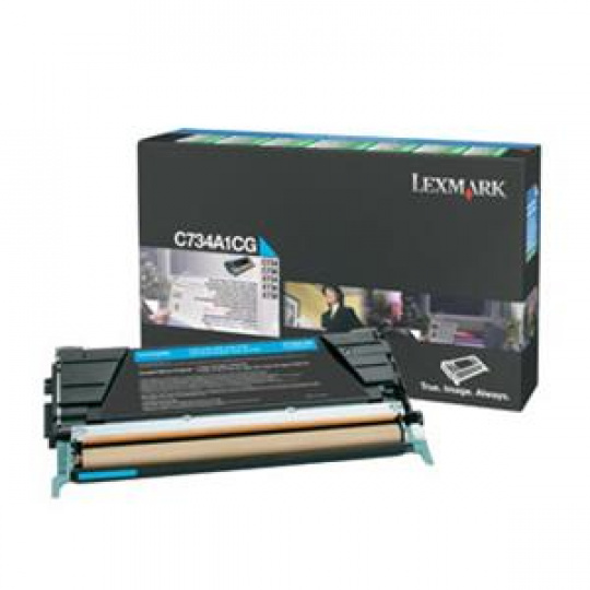 Lexmark C734, C736, X734, X736, X738 Cyan Return Programme Toner Cartridge (6K)