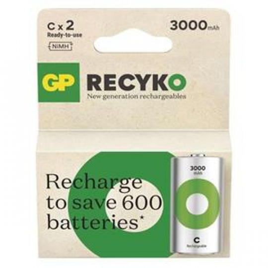 GP C ReCyko 3 000 mAh, nabíjecí (HR14), 2 ks PP GP C ReCyko 3 000 mAh, nabíjecí (HR14), 2 ks PP
