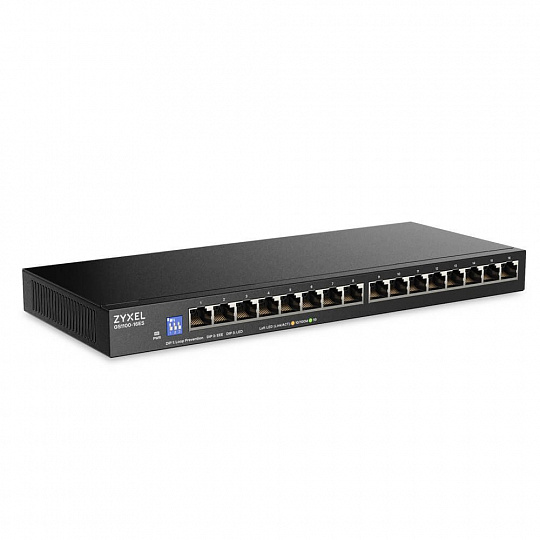 Zyxel GS1100-16ES Slimline 16 port Gigabit - DIP selector Unmanaged Switch Zyxel GS1100-16ES Slimline 16 port Gigabit - DIP selector Unmanaged Switch