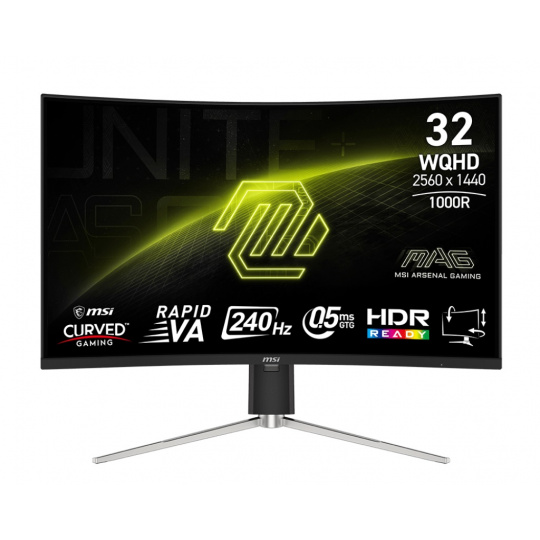 MSI MAG/325CQRXF E2/31,5"/VA/QHD/240Hz/0,5ms/Černá/3R