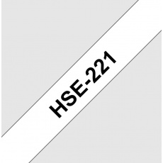 HSE221 smršťovací bužírka, bílá/černá, šíře 8,8mm