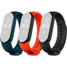 Xiaomi Mi Band 5 řemínky Black,Orange,Cyan