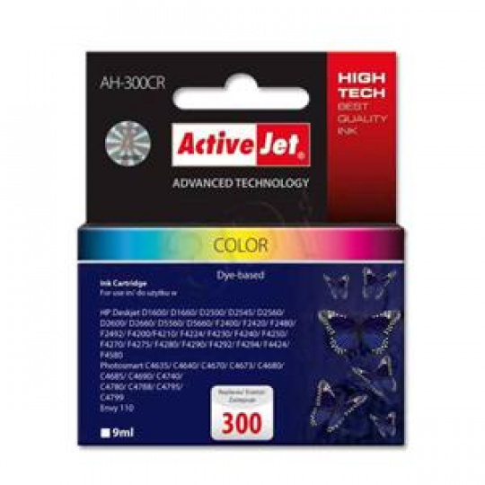 ActiveJet inkoust HP CC643EE Premium 300 Color, 9 ml     AH-300CR