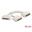 Delock Adaptér z 50 pin zástrčkového konektoru Y-Cable Splitter D-Sub na 2 x 50 pin zásuvky D-Sub, se šrouby,30 cm