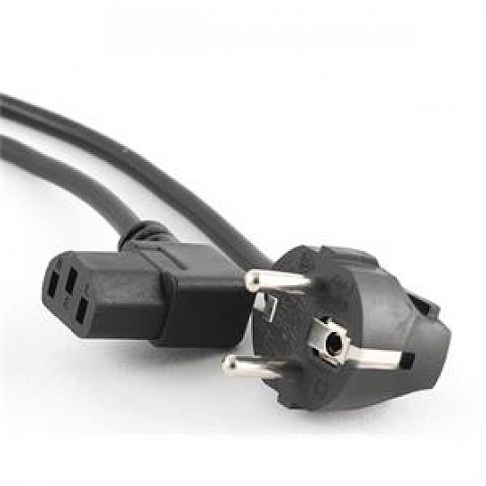 GEMBIRD Kabel síťový 1,8m VDE 220/230V napájecí, pravoúhlý konektor C13 GEMBIRD Kabel síťový 1,8m VDE 220/230V napájecí, pravoúhlý konektor C13