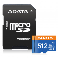 ADATA MicroSDXC 512GB UHS-I 100/25MB/s + adapter