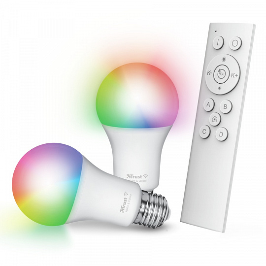 TRUST WIFI Bulb Starter Set 2 Smart RGB Bulbs + Remote