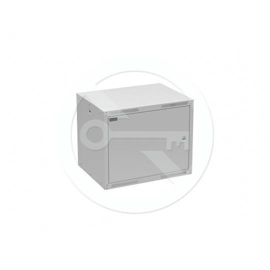 Rozvaděč nástěnný GrandN Duo 9U 450mm, dveře plech, RAL7035, GrandND-9U-645-21-G