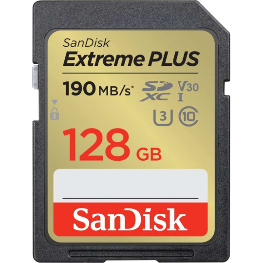 SanDisk Extreme PLUS SDXC 128GB 190MB/­s V30 UHS-I
