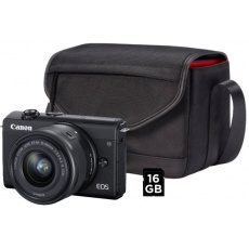 Canon EOS M200 černý M15-45S+SB130+16GB(VUK)