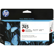 HP 745 inkoustová náplň chrom. červená, F9K00A