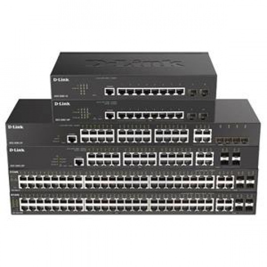 D-Link DGS-2000-10P 8-port Gbit PoE Managed Switch incl. 2 x SFP- Maximum PoE Budget 65W- 8 x 10/100/1000BASE-T PoE