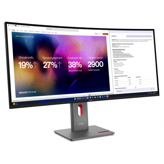 Lenovo ThinkVision/P40WD-40/39,7"/IPS/wUHD/120Hz/4ms/Černá/3R