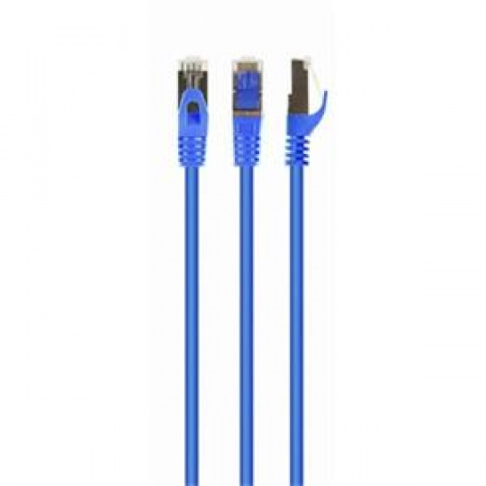 GEMBIRD Patch kabel S/FTP Cat. 6A LSZH, modrý, 0.25 m