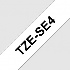 TZE-SE4, bílá / černá - security tape TZE-SE4, bílá / černá - security tape