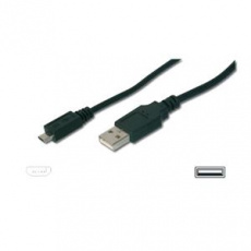 Digitus Připojovací kabel USB, typ A - micro B M/M, 1,8 m, kompatibilní s USB 2.0, bl Digitus Připojovací kabel USB, typ A - micro B M/M, 1,8 m, kompatibilní s USB 2.0, bl