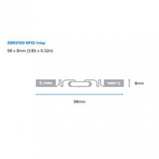 Zebra Label, Paper, 102x152mm; Direct Thermal, Z-SELECT 2000D, Coated, Permanent Adhesive, 19mm Core, Black Sensing Mark, RFID, 77
