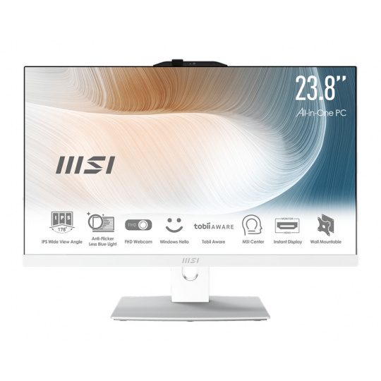 MSI Modern/AM242TP 12M-1819CZ/23,8"/FHD/T/i3-1215U/8GB/500GB SSD/UHD/W11H/Bílá/2R