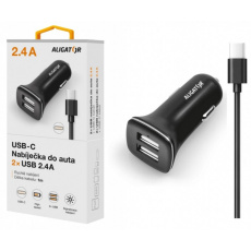 ALIGATOR Nab. do auta USB-C 2,4A TCH, černá ALIGATOR Nab. do auta USB-C 2,4A TCH, černá