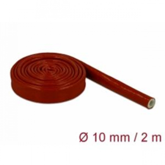 Delock Ohnivzdorné hadice se silikonovým povrchem, 2 m x 10 mm, cervené
